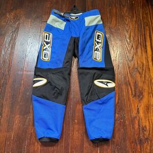 AXO Motocross Racing Pants Mens 30 Blue Black Padded MX Dirt Bike Gear